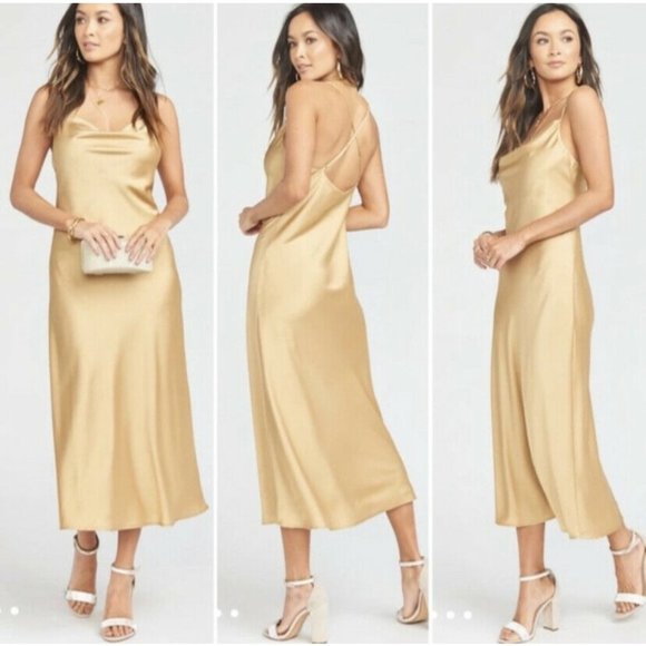 Show Me Your MuMu Dresses & Skirts - Show Me Your Mumu Verona Cowl Satin Slip Dress MED